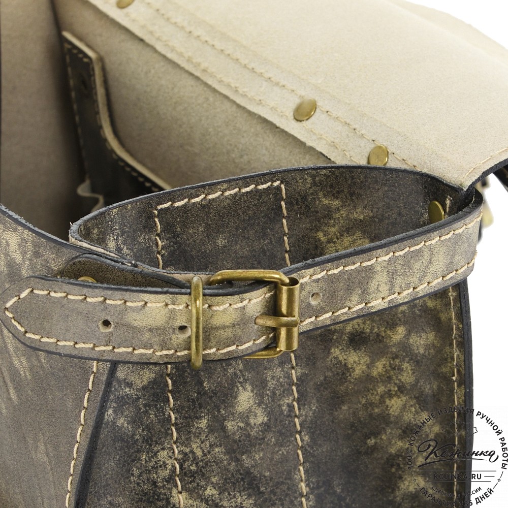 Кожаный ранец "Максимус 3" (пепел глянец)